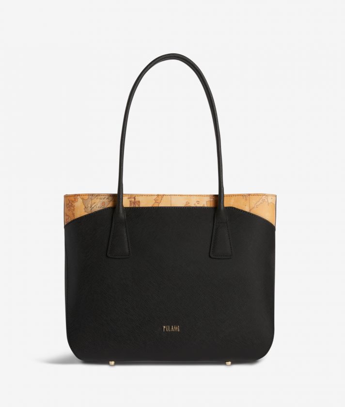 Palace City medium shopping bag in saffiano fabric black