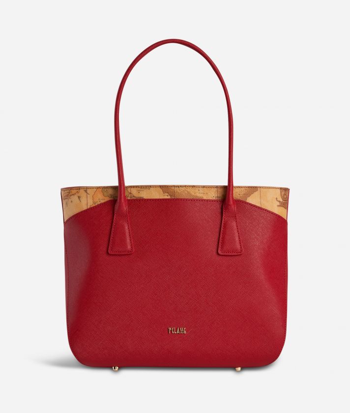 Palace City medium shopping bag in saffiano fabric scarlet red