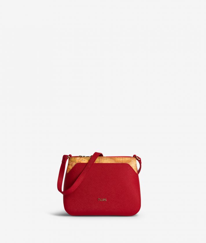 Palace City small shoulder bag in saffiano fabric scarlet red