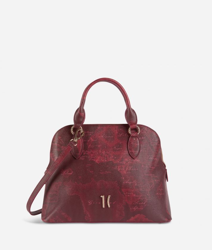 Geo Rouge handbag in Geo Merlot fabric