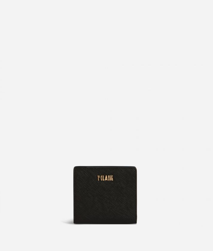 Palace City mini Bifolder wallet in saffiano fabric Black