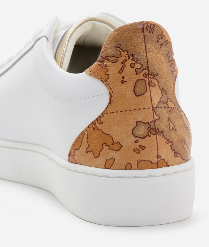 Sneakers in smooth cowhide leather White