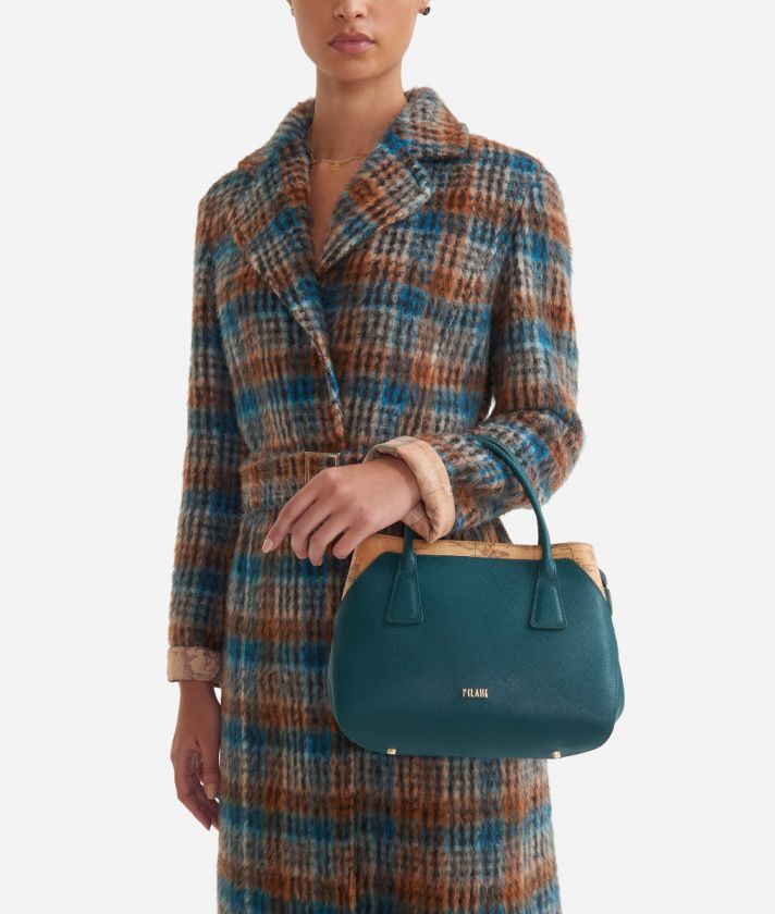 Palace City small handbag in saffiano fabric fir green