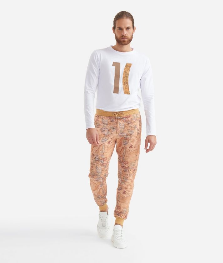 Jogging pants in cotton sweatshirt Geo Classic