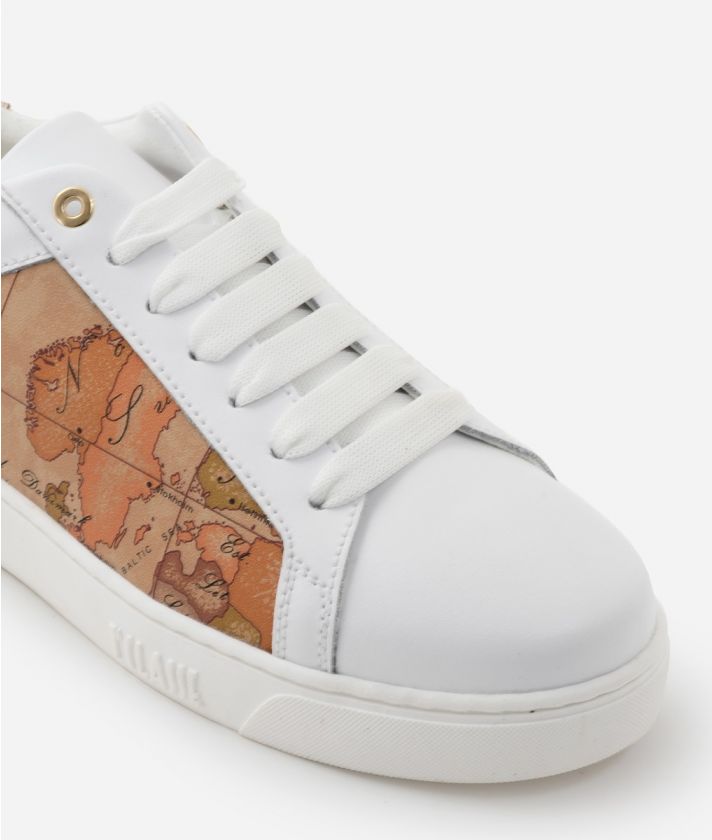 Sneakers in smooth cowhide leather White