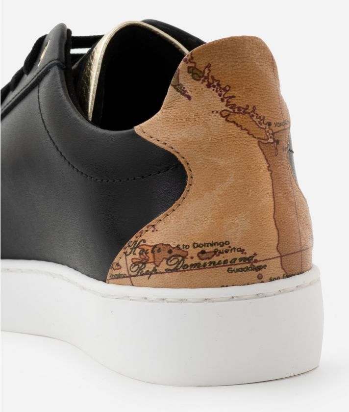 Sneakers in smooth cowhide leather Black