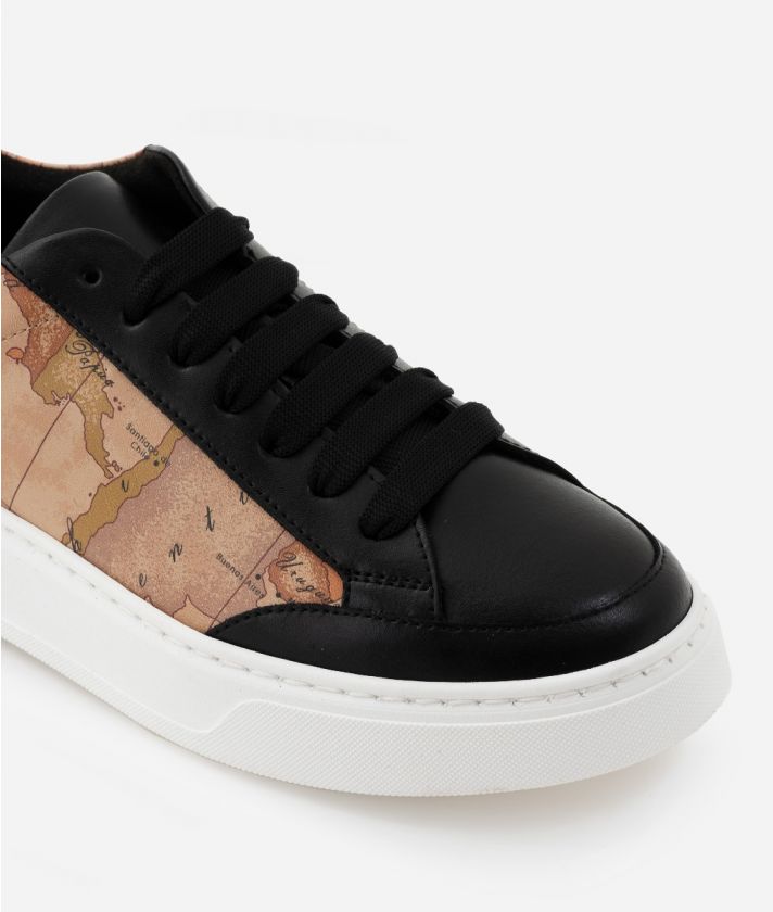 Sneakers in smooth leather Black