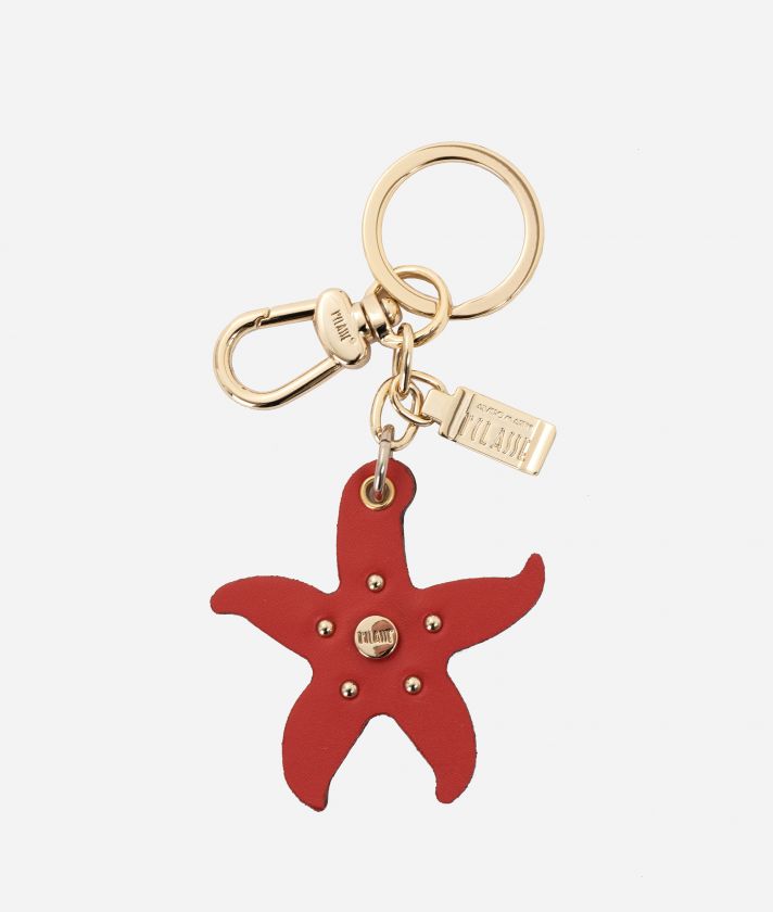"Starfish" keyring Coral Red