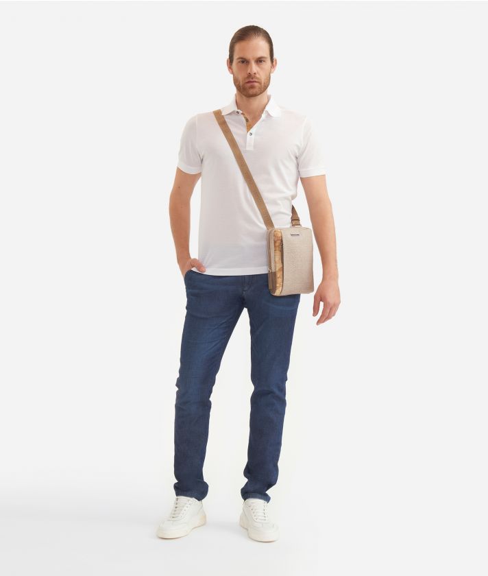 Cotton polo shirt White