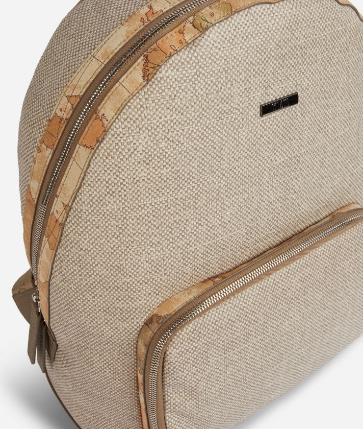 Backpack with Geo Classic print fabric detail Rope