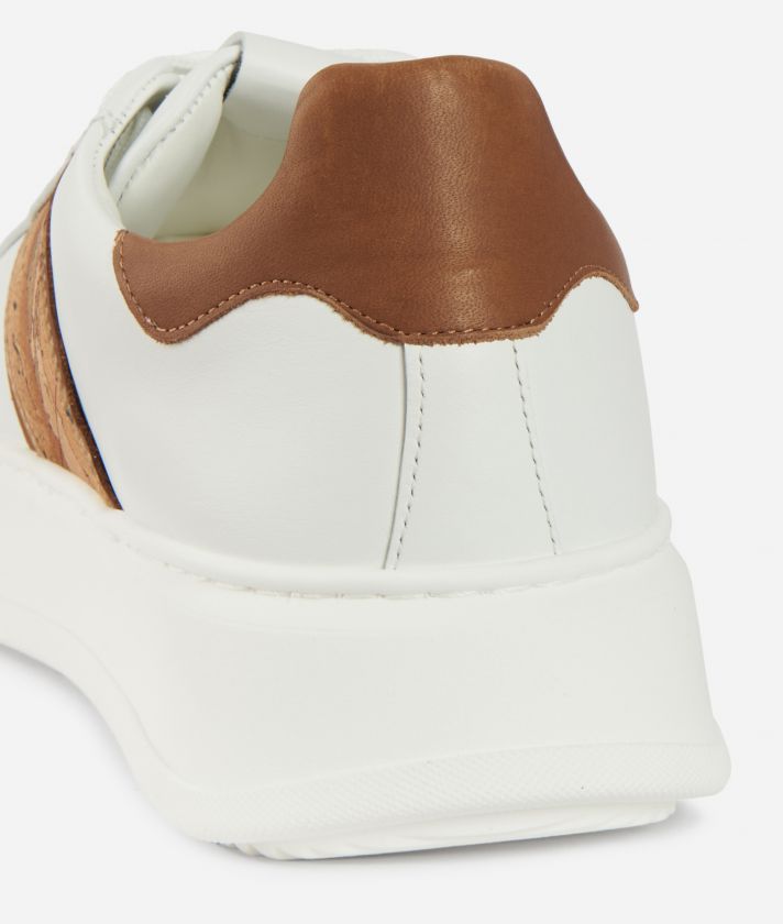 Sneakers in pelle liscia con dettaglio nastro stampa Geo Classic Cuoio