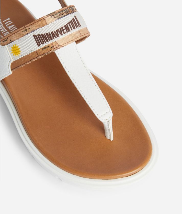 Donnavventura eco-leather flip-flop White