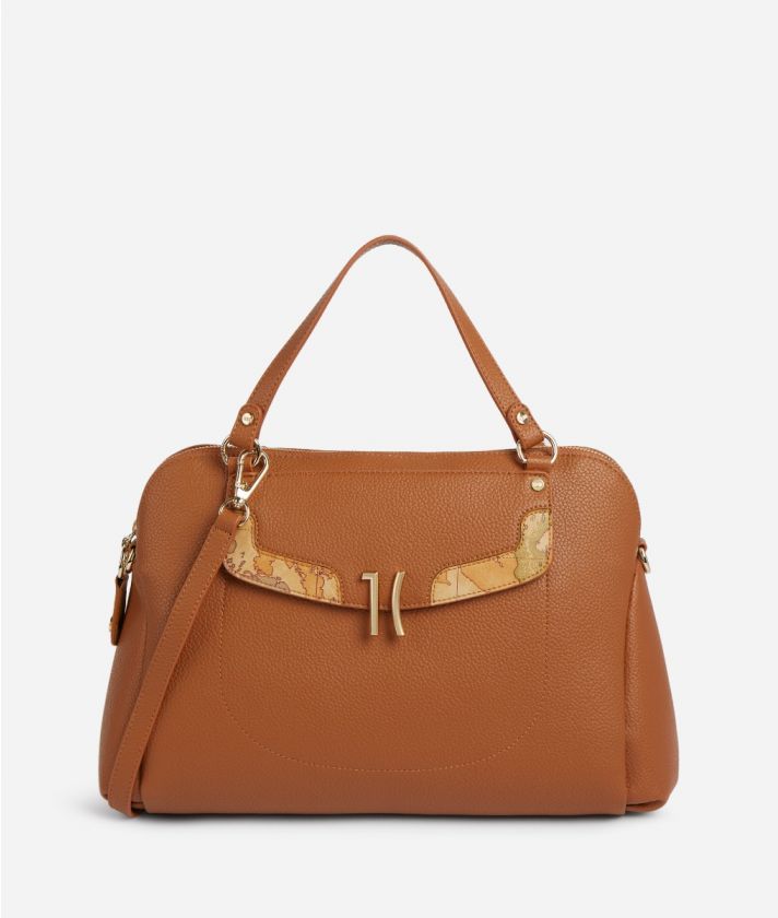 Geo Amante handbag with shoulder strap Chestnut