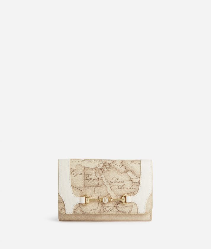 Geo Mira bi-fold wallet in Geo Safari fabric Raffia