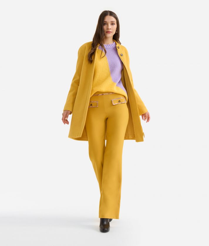 Cavalry twill palazzo trousers Amber
