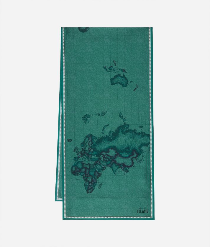 Geo Color scarf 45 x 180 Emerald Green