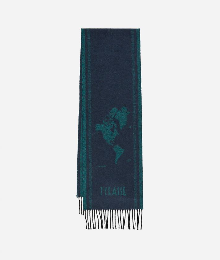 Geo Full scarf 30 x 180 Petrol