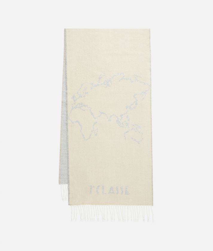 Geo Filetti scarf 40 x 180 Natural