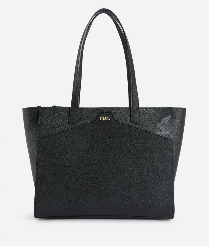 Glam City large shopper bag with Geo Night insert Black