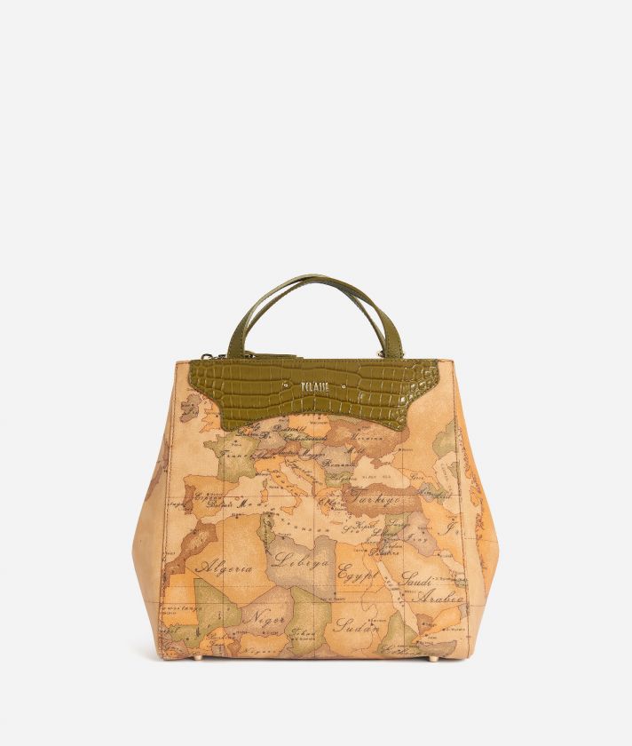 Geo Exotic dual wearability backpack Olive Green