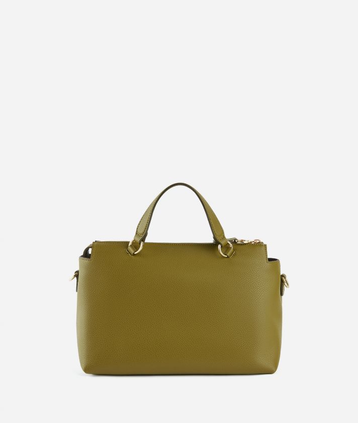 Upper East bowler bag with crossbody strap Olive Green