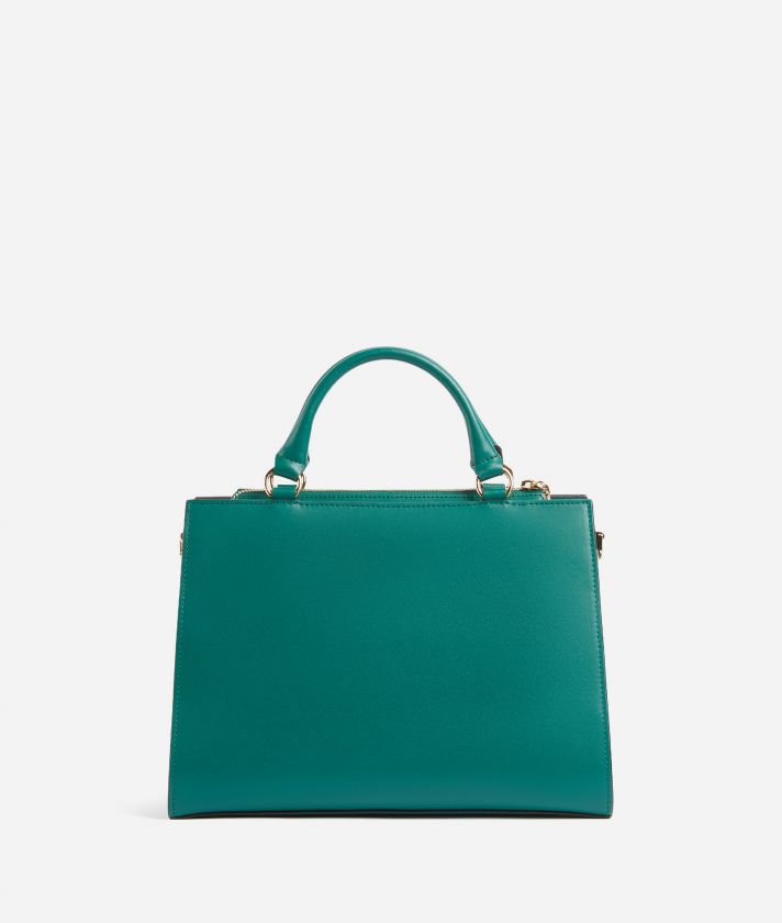 Millennium Bag smooth leather handbag with shoulder strap Emerald Green
