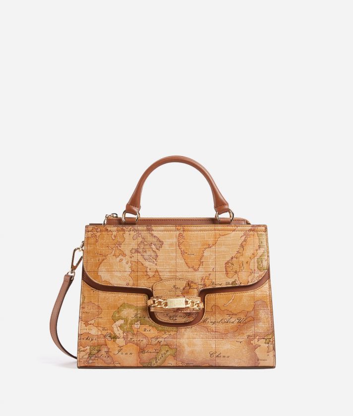 Millennium Bag handbag in mock-croc napa leather Geo Classic
