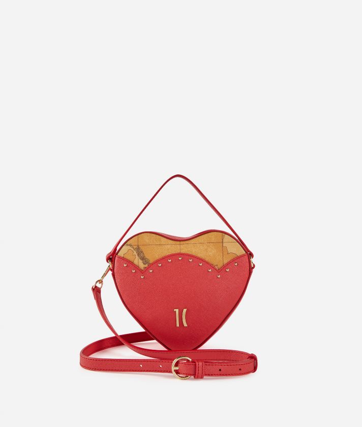 City Lights heart crossbody bag Pearly Red