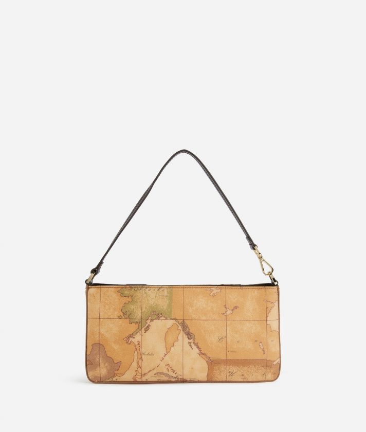 Geo Golden Flash pouch in Geo Classic print fabric Natural