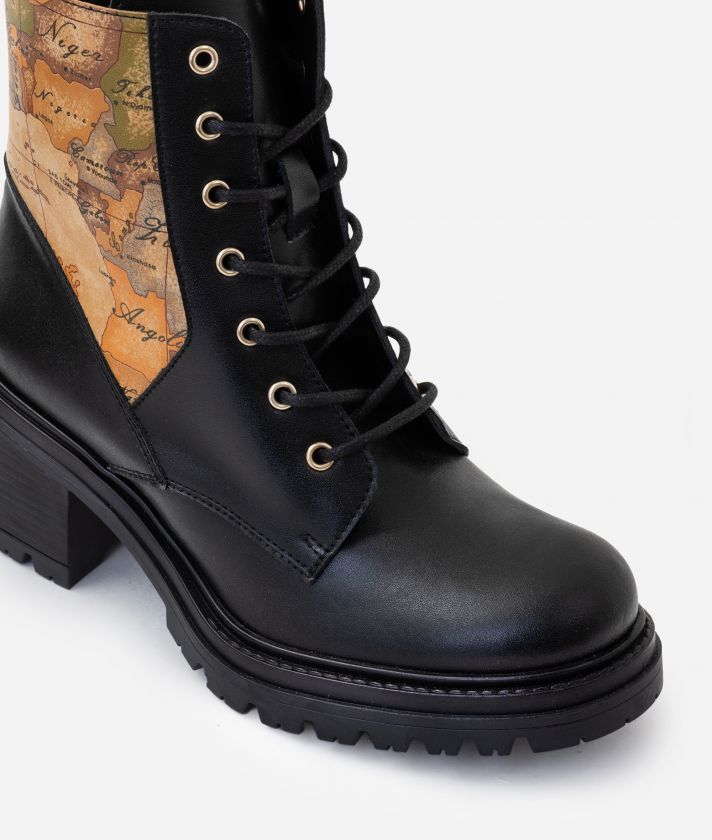Smooth leather boots Black