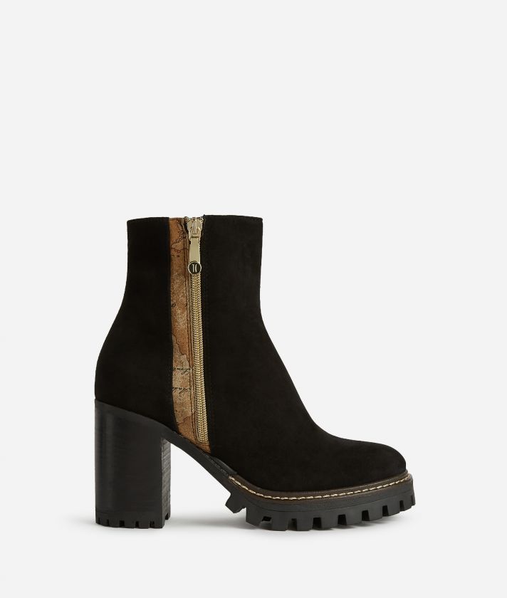 Suede ankle boots Black