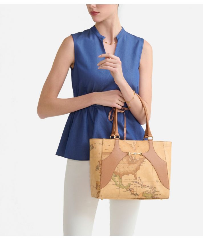 Geo Mira shopping bag Brown