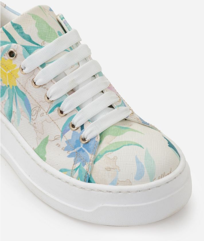 Sneakers in tessuto stampa Geo Women Flowers