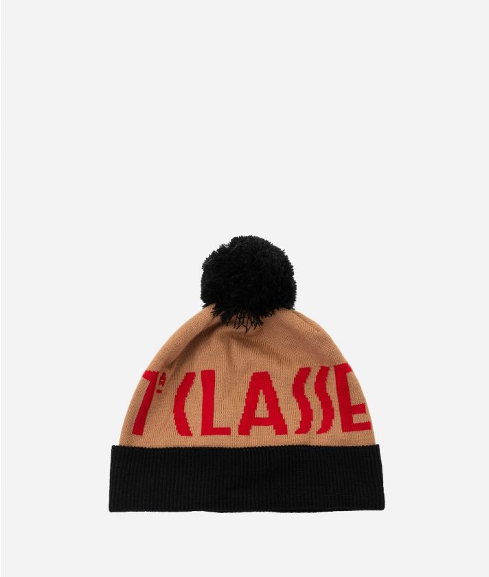 1ᴬ Classe hat with pon pon Camel