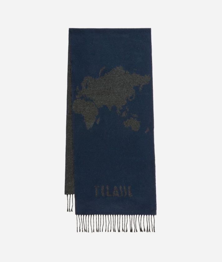 Geo Full scarf 40 x 180 Night Blue