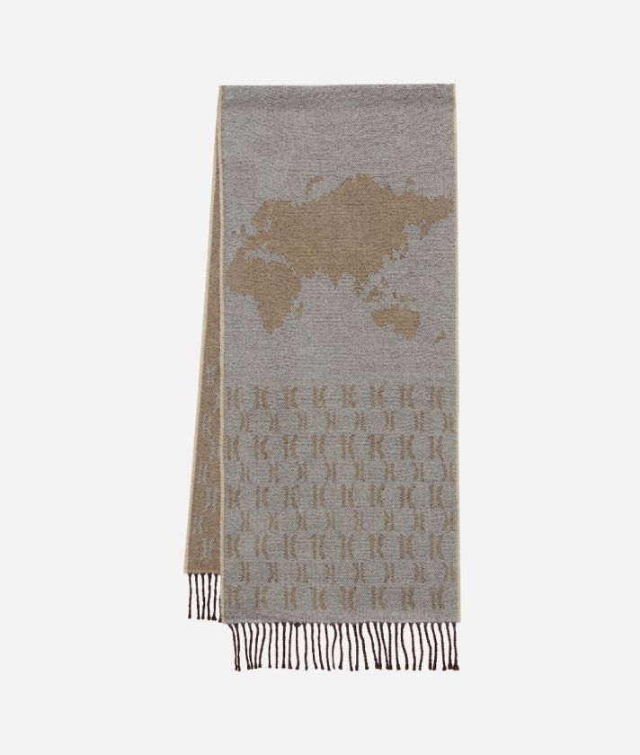 GeoFull 1C edges scarf 40 x 180 Camel