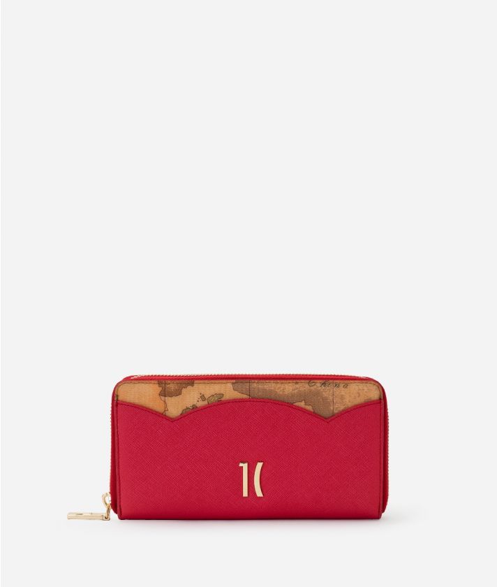 City Lights zip-around wallet Pearly Red