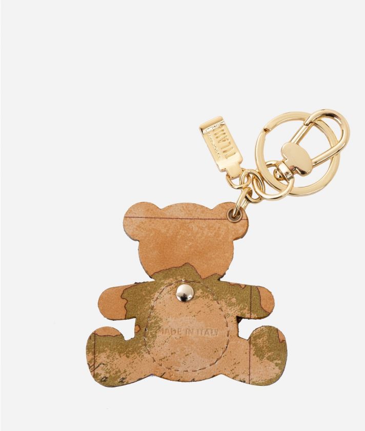 Teddy bear leather keychain Chestnut