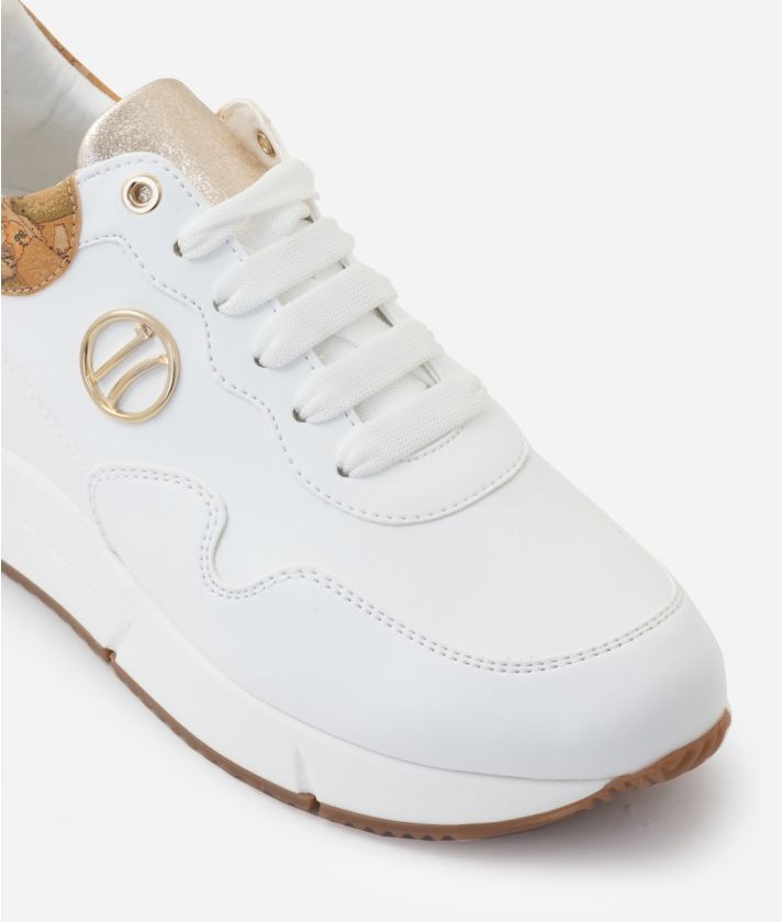 Sneakers in eco nappa con dettaglio 1C Bianche