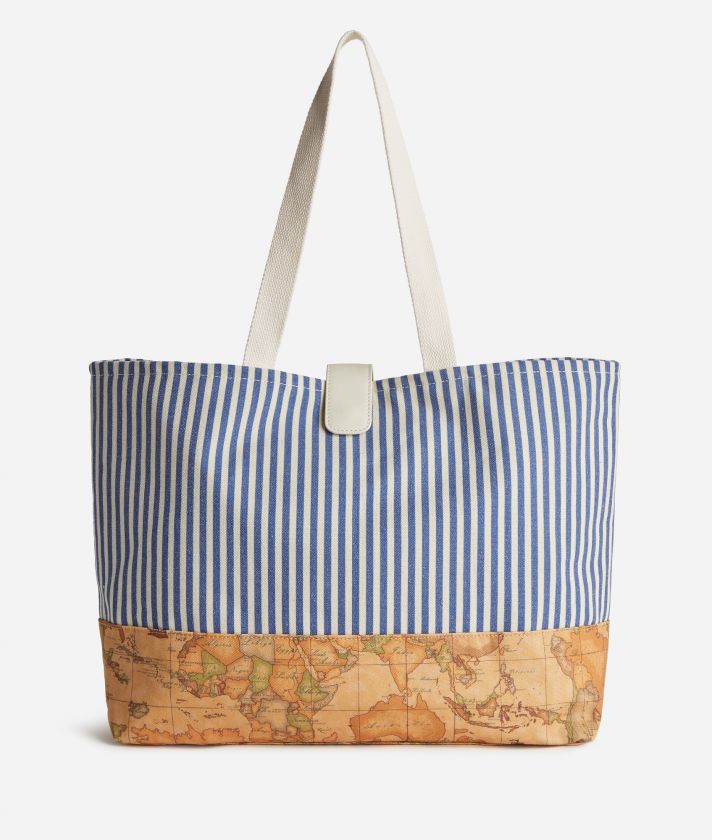 Canvas beach bag Sea Blue