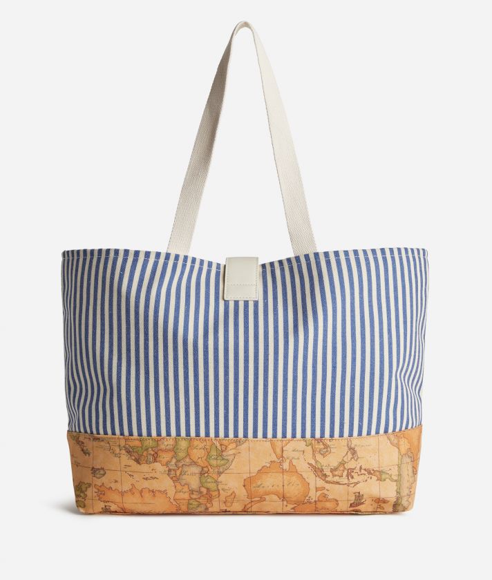 Canvas beach bag Sea Blue