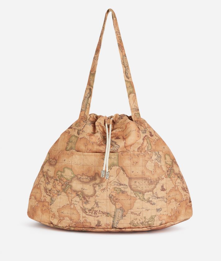 Large canvas beach bag Geo Classic