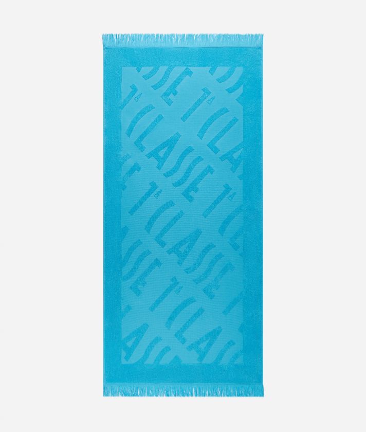 Cotton beach towel 80 x 160 Vivid Blue