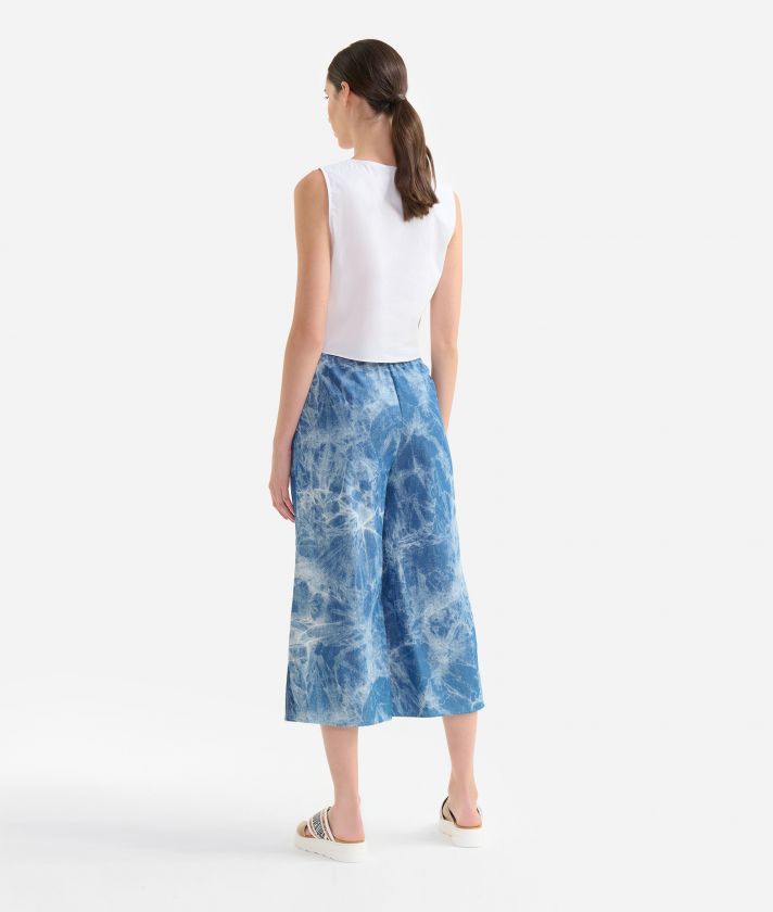 Pantaloni casual in denim batik Blu Beach