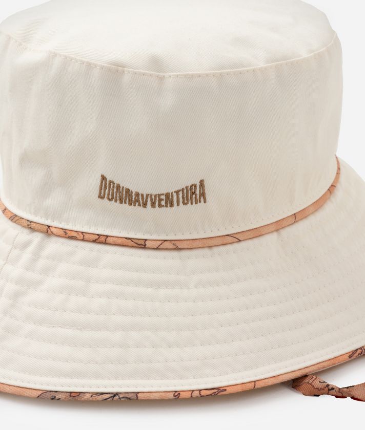 Donnavventura cotton bucket hat White