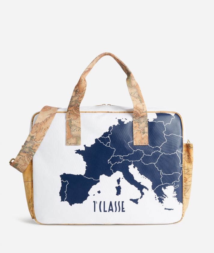 Changing bag with blue map White