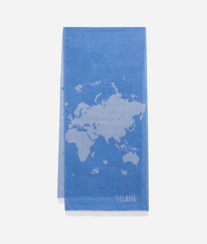 Geo Full scarf 40 x 180 Sky Blue