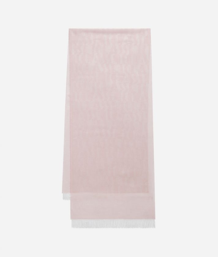 Scarf with all-over 1ᴬ Classe Logo 40 x 190 Antique Pink