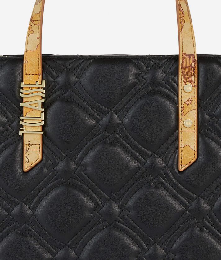 Coral Diamond handbag with removable crossbody strap Black