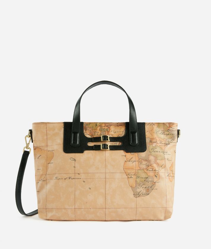 Soft Atlantic handbag with crossbody strap Black